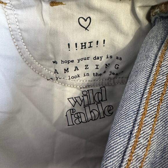 Wild Fable Denim Shorts Blue Womens Size 4 High-Rise Rolled Cuffed Relaxed Fit - Picture 8 of 8